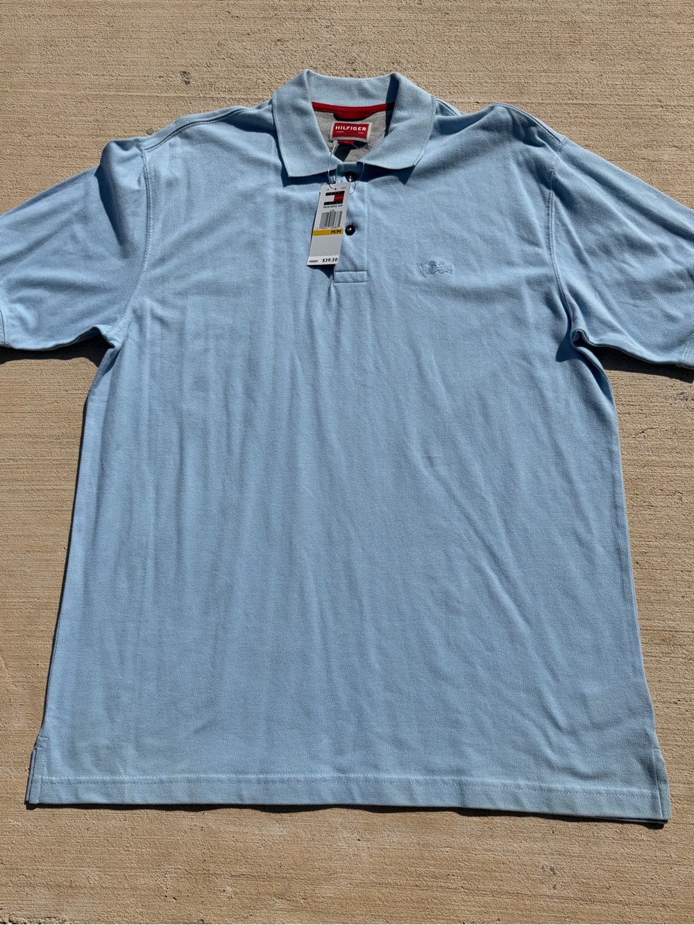 Tommy Hilfiger Men's Light Blue Polo Shirt with Subtle Logo